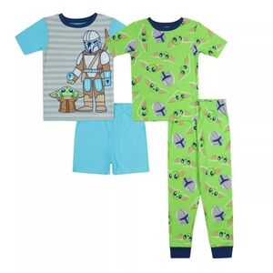 Boys - Star Wars: The Mandalorian "Grogu Mando" 4-Piece Pajama Set